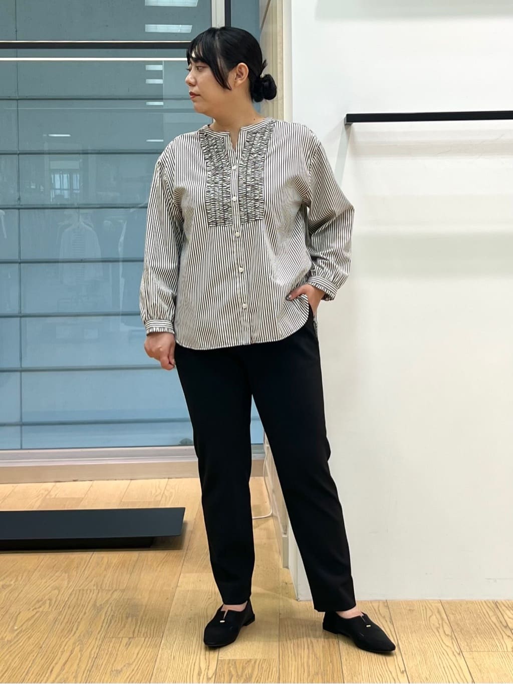 shimaさんの「INDIVI｜【軽く羽織れる！】ダブルジャケット」を使ったコーディネート