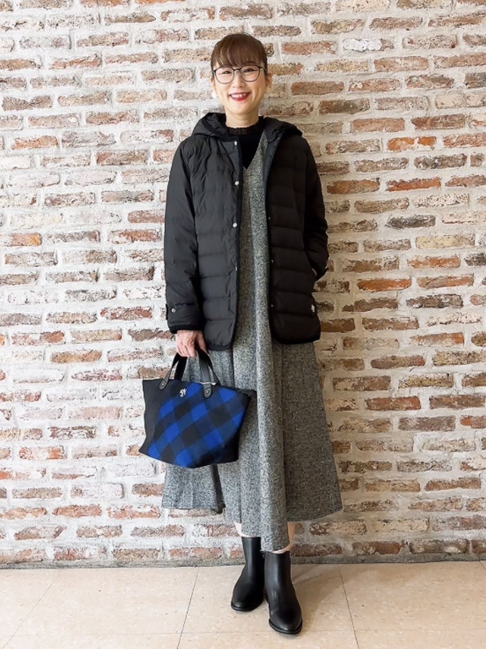 Yasucoさんの「Dessin｜【撥水・2WAY】ミュラーダウンコートミドル丈」を使ったコーディネート