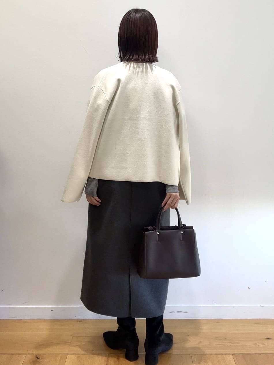 RINAさんの「OPAQUE.CLIP｜ウールライクジャンパードレス【洗濯機洗い可】」を使ったコーディネート
