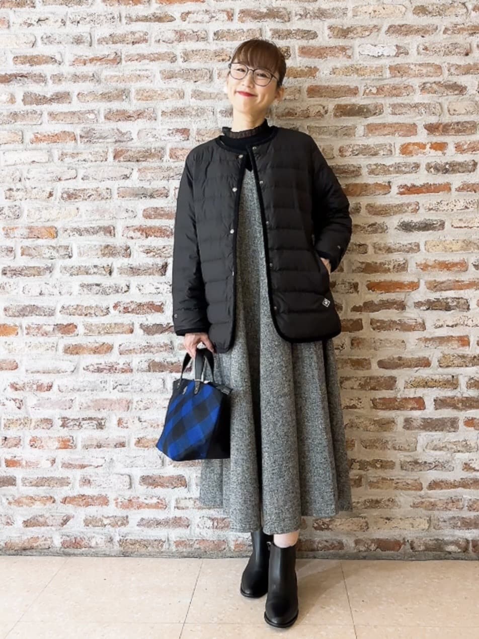 Yasucoさんの「Dessin｜【撥水・2WAY】ミュラーダウンコートミドル丈」を使ったコーディネート