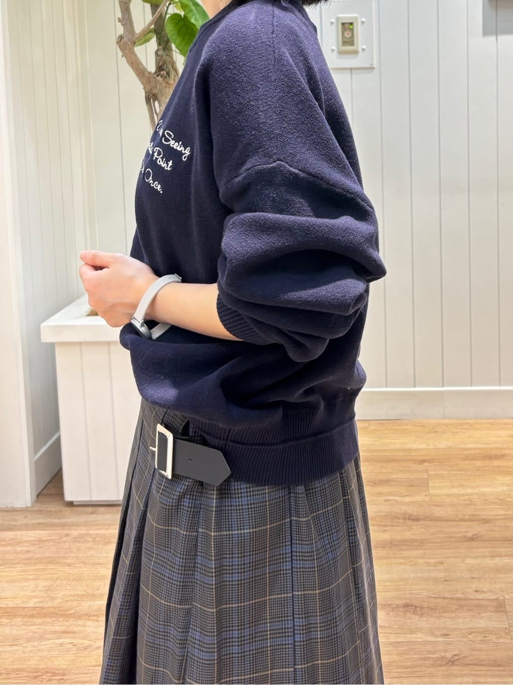OKADAさんの「Dessin｜【洗える】ワイドプリーツスカート」を使ったコーディネート