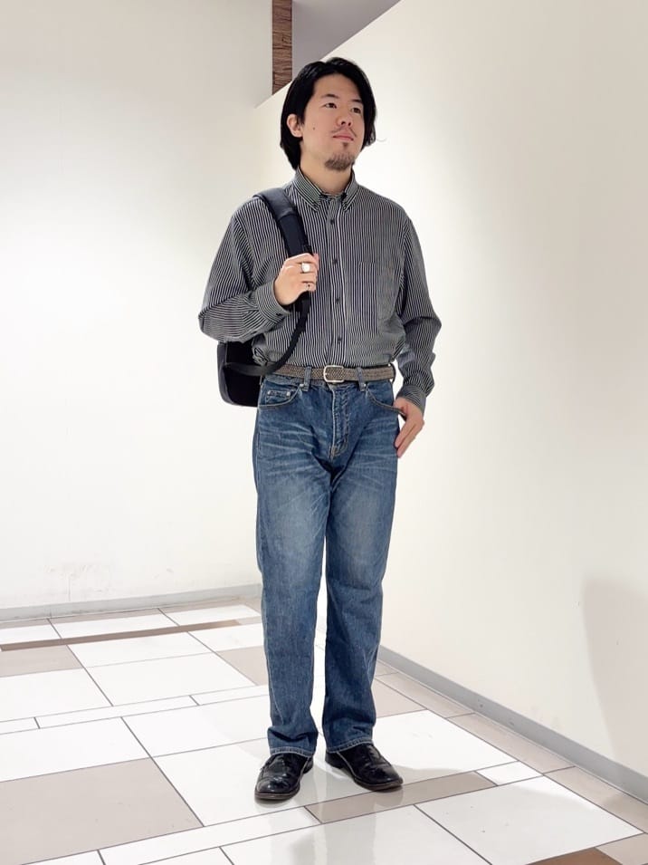 及川さんの「TAKEO KIKUCHI｜【抗菌防臭/シーズンレス】シアサッカー ジャージシャツ」を使ったコーディネート