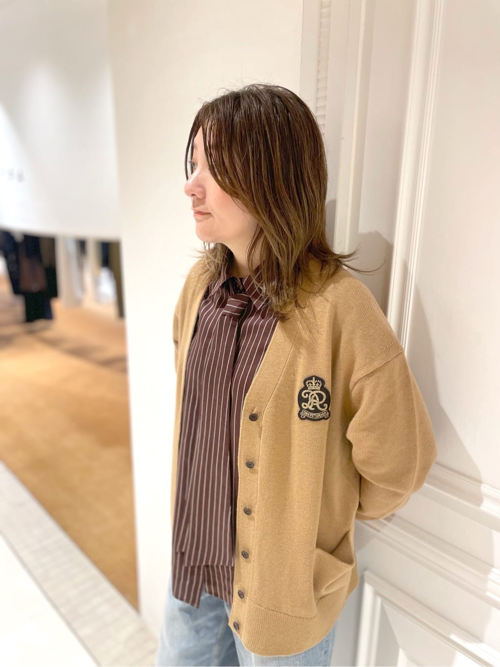 makiさんの「DRESSTERIOR｜ヴィンテージ加工ワイドデニムパンツ」を使ったコーディネート
