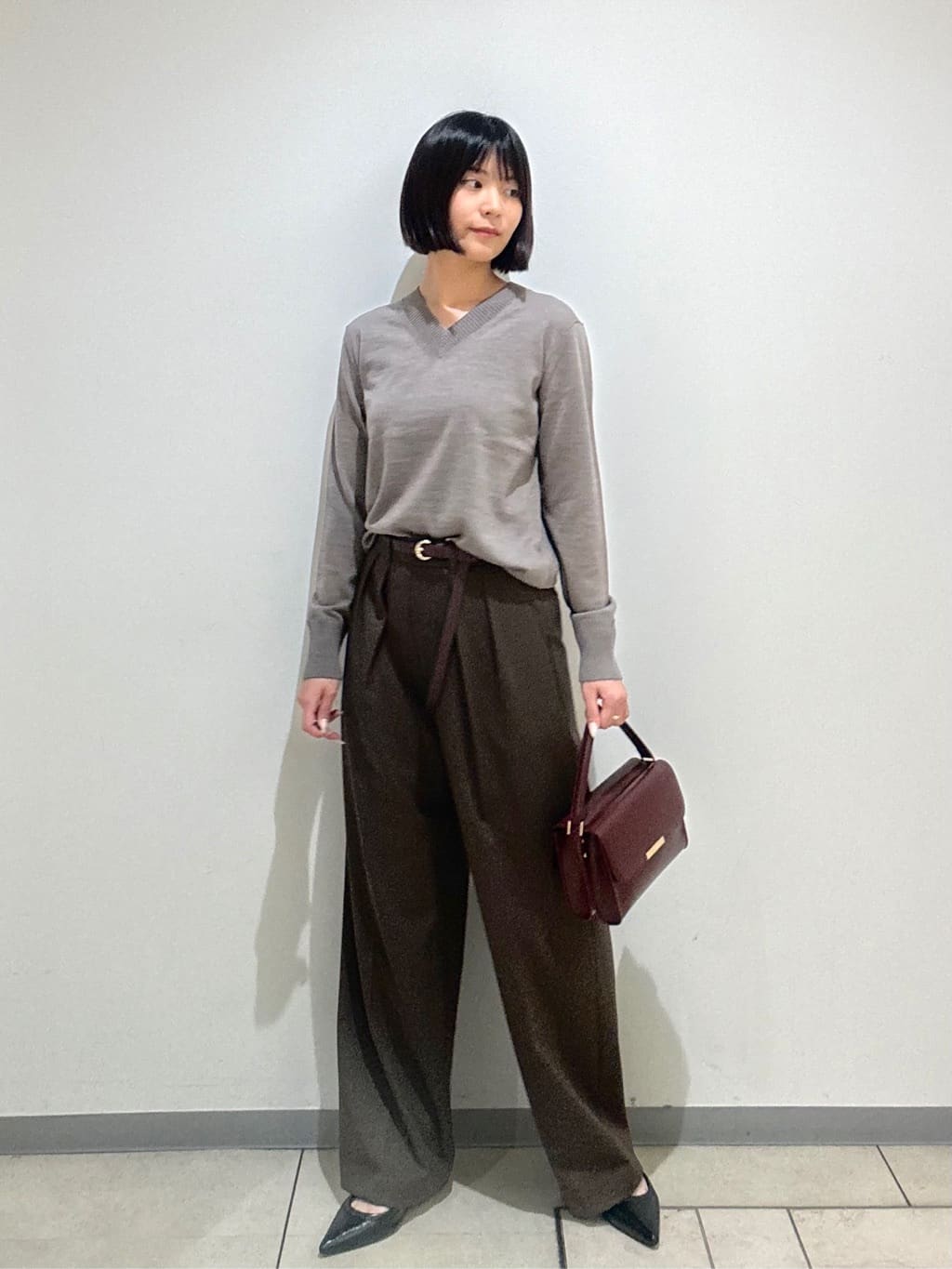 Itoさんの「UNTITLED｜【洗える/はっ水/後ろウエストゴム】ストレッチ2タックワイドパンツ」を使ったコーディネート