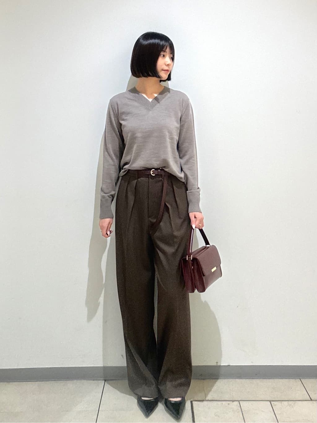 Itoさんの「UNTITLED｜【洗える/はっ水/後ろウエストゴム】ストレッチ2タックワイドパンツ」を使ったコーディネート