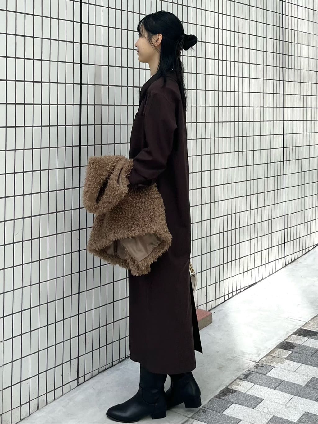 sachikoさんの「OPAQUE.CLIP｜【es】ダブルポケットロングシャツワンピース【洗濯機OK】」を使ったコーディネート