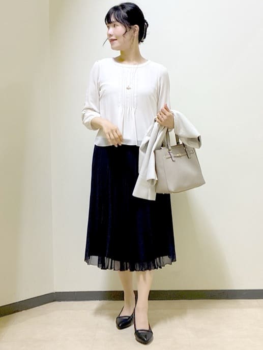  beni_gingerさんの「Reflect｜【SS-4Lサイズ】ピンタック&times;スカラレースブラウス」を使ったコーディネート