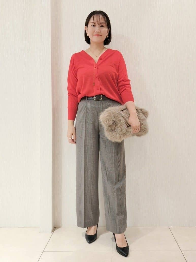 naokoさんの「UNTITLED｜【セットアップ可/洗える】ウールライク ワイドパンツ」を使ったコーディネート