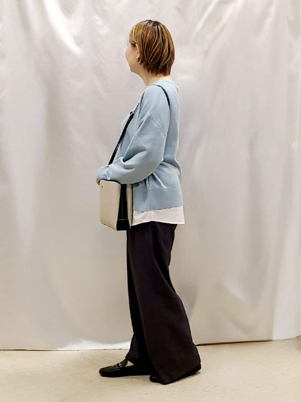 Chiiさんの「SHOO･LA･RUE｜【S-LL/体型カバー】上品なとろみが魅力 イージーワイドパンツ」を使ったコーディネート