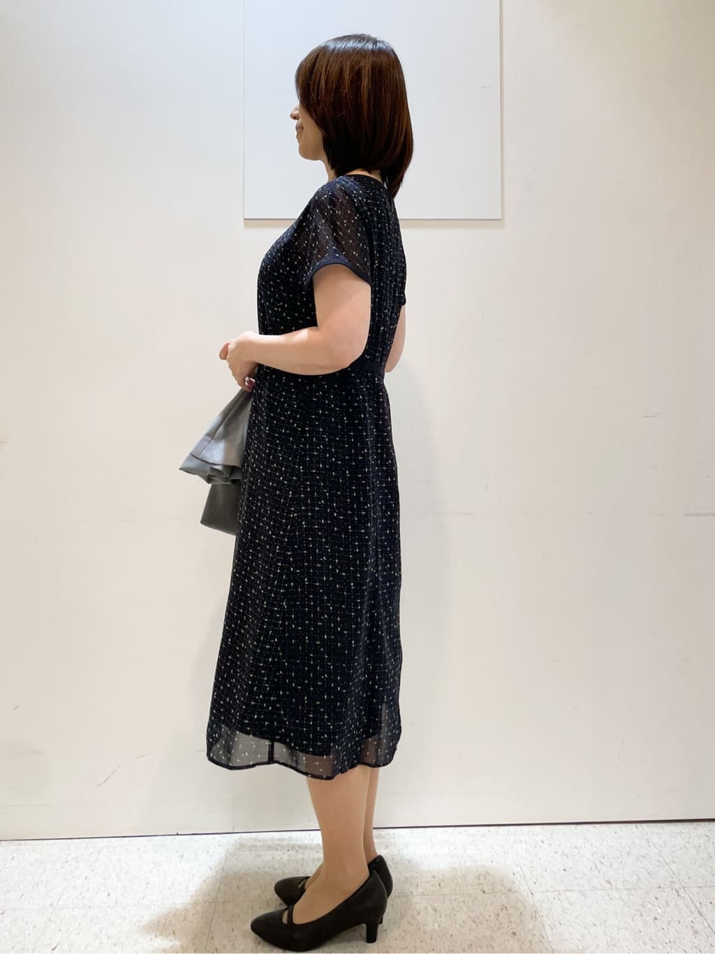 めいさんの「Reflect｜【WEB先行カラーあり／マシンウォッシュ可／ナローベルト付き】オフボディツイードチェックワンピース」を使ったコーディネート