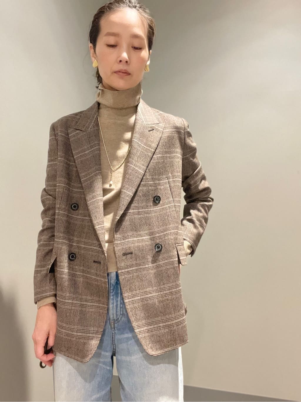 Annさんの「DRESSTERIOR｜◆サキソニーグレンチェックジャケット」を使ったコーディネート