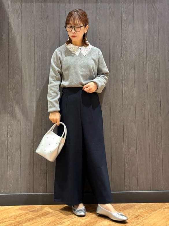 meiさんの「SHOO･LA･RUE｜ウエストまわりをすっきり魅せる デザインガウチョパンツ」を使ったコーディネート