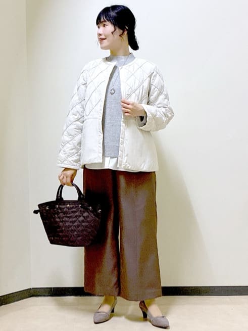  beni_gingerさんの「Reflect｜【気軽な羽織に◎】中綿キルティングショートコート」を使ったコーディネート