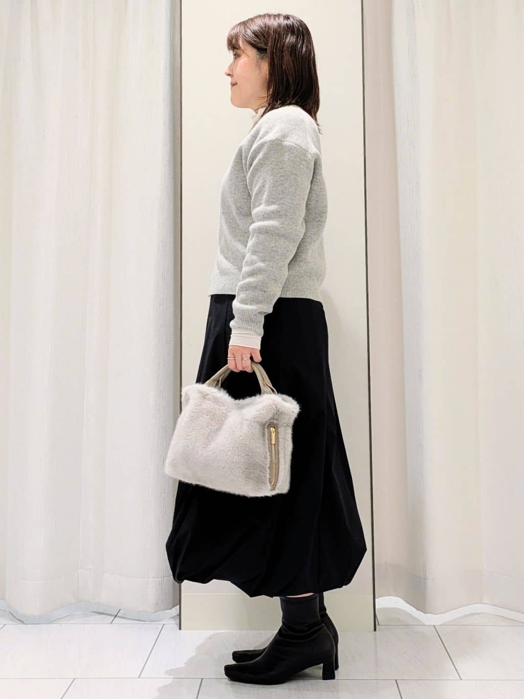 Onumaさんの「UNTITLED｜【ゆったりサイズ／着丈短め】ジップニットカーディガン」を使ったコーディネート