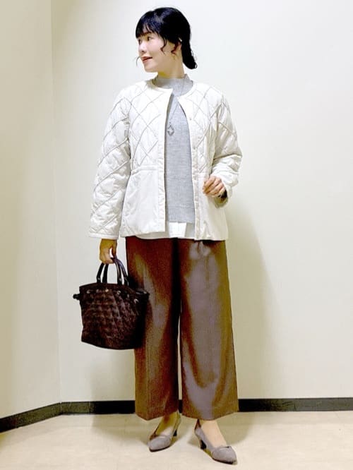  beni_gingerさんの「Reflect｜【気軽な羽織に◎】中綿キルティングショートコート」を使ったコーディネート