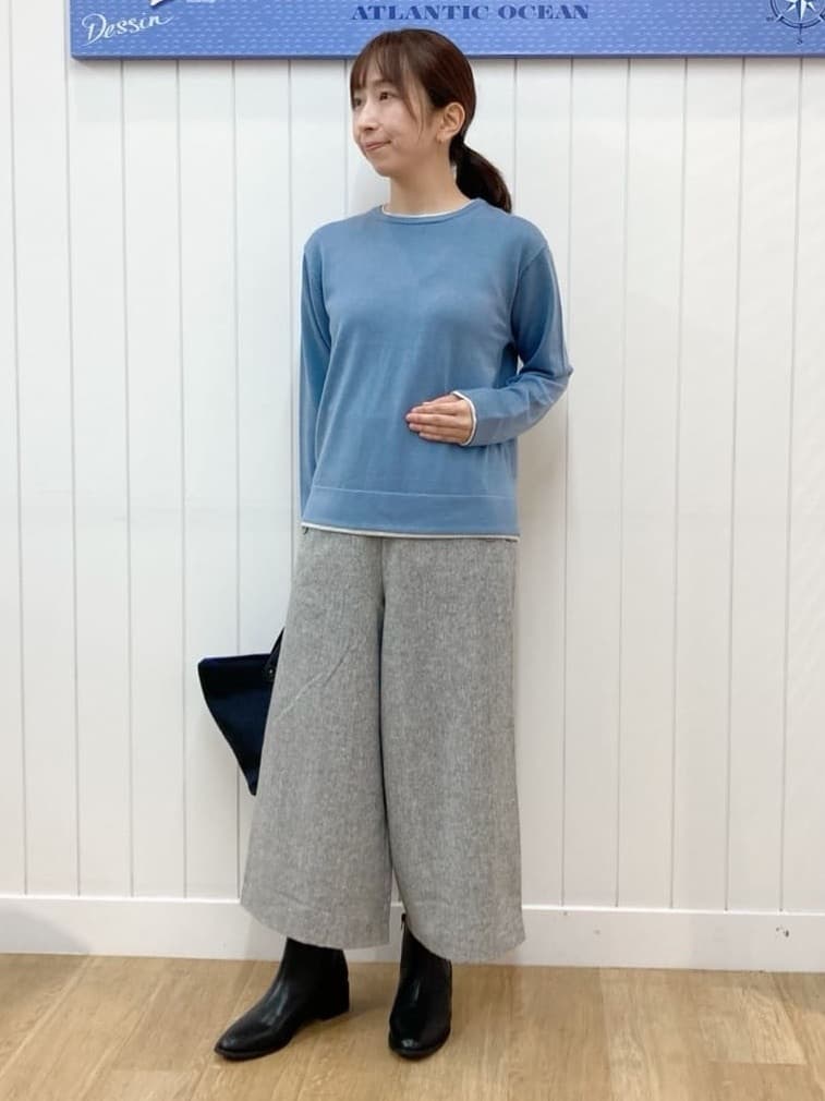 yoshiさんの「Dessin｜【ユニセックス/洗える】バイカラーニット」を使ったコーディネート