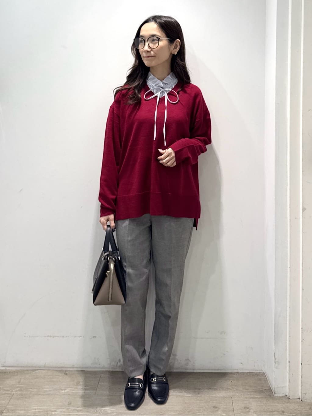 yuicciさんの「OPAQUE.CLIP｜フリルカラーブラウス【洗濯機OK】」を使ったコーディネート