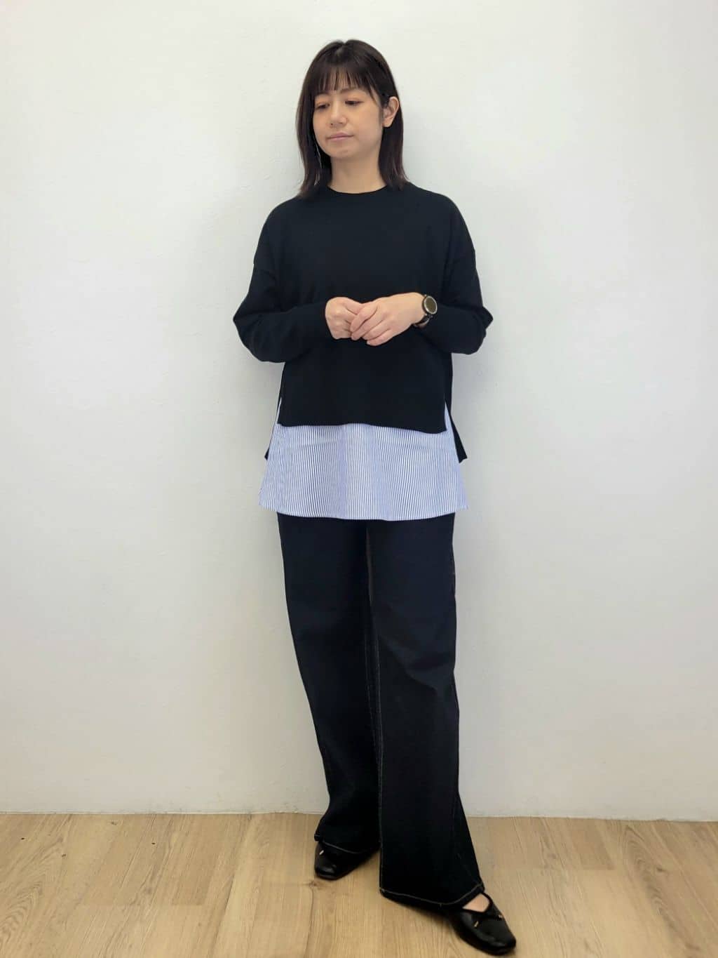 LISAさんの「OPAQUE.CLIP｜《ツインセット》リラクシーサイドスリットニット&times;ドッキングタンク【洗濯機洗い可】」を使ったコーディネート