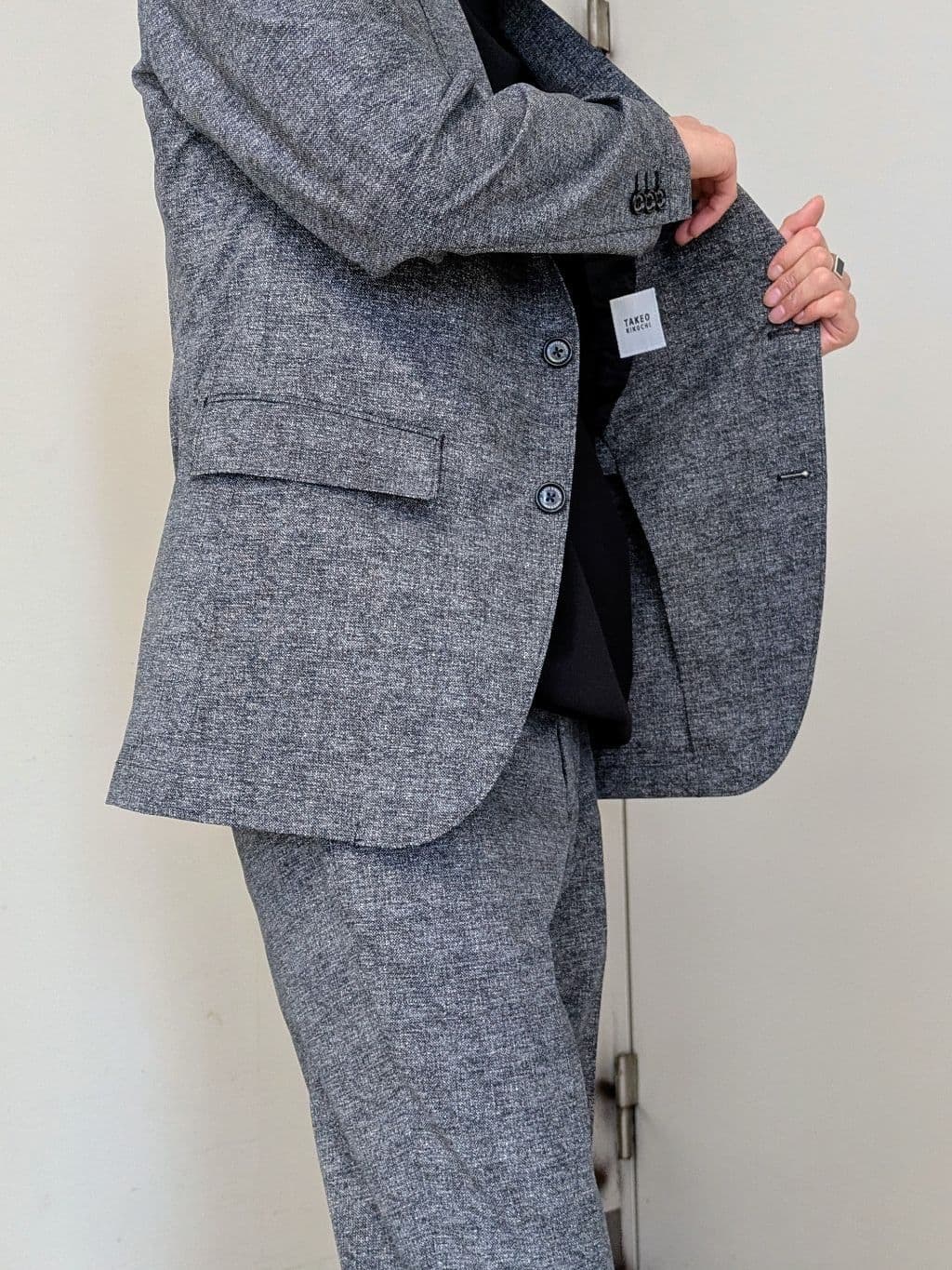 ryoさんの「TAKEO KIKUCHI｜【抗菌防臭】COOL DOTS（R）ドビープリント ジャケット」を使ったコーディネート
