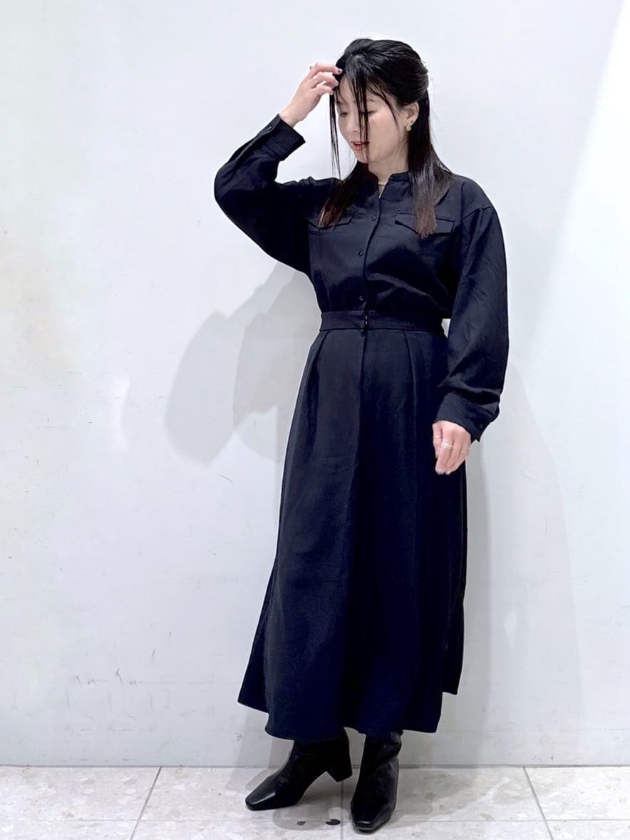 mameさんの「OPAQUE.CLIP｜ウールライクフィット＆フレアワンピース【洗濯機OK】」を使ったコーディネート