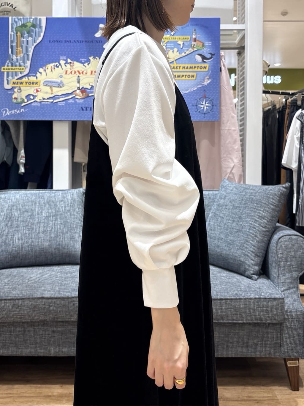 risaさんの「Dessin｜【前後2WAY/洗える】ベロアワンピース」を使ったコーディネート
