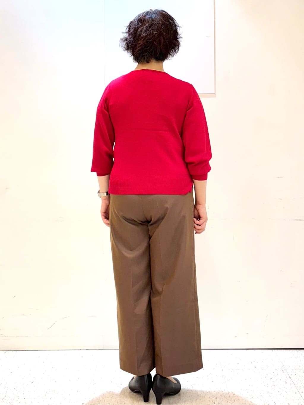 ヤスコさんの「Reflect｜【選べる6色／長く着られる◎】ボートネックニット」を使ったコーディネート