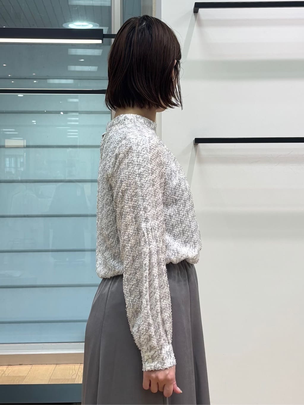 asamiさんの「INDIVI｜【きれいめ／オフィス／イベント】フェザージャカードブラウス」を使ったコーディネート