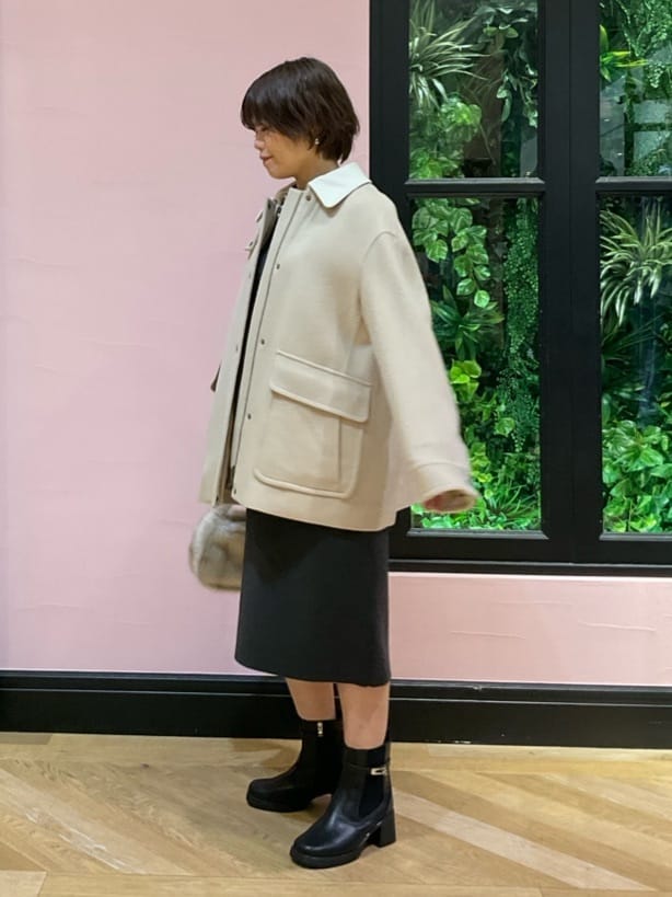 ogataさんの「DRESSTERIOR｜コンパクトフェイクファーバッグ」を使ったコーディネート