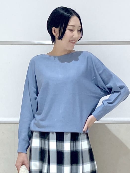 eriko さんの「Dessin｜【洗える】ウールブレンド後ろボタンニット」を使ったコーディネート