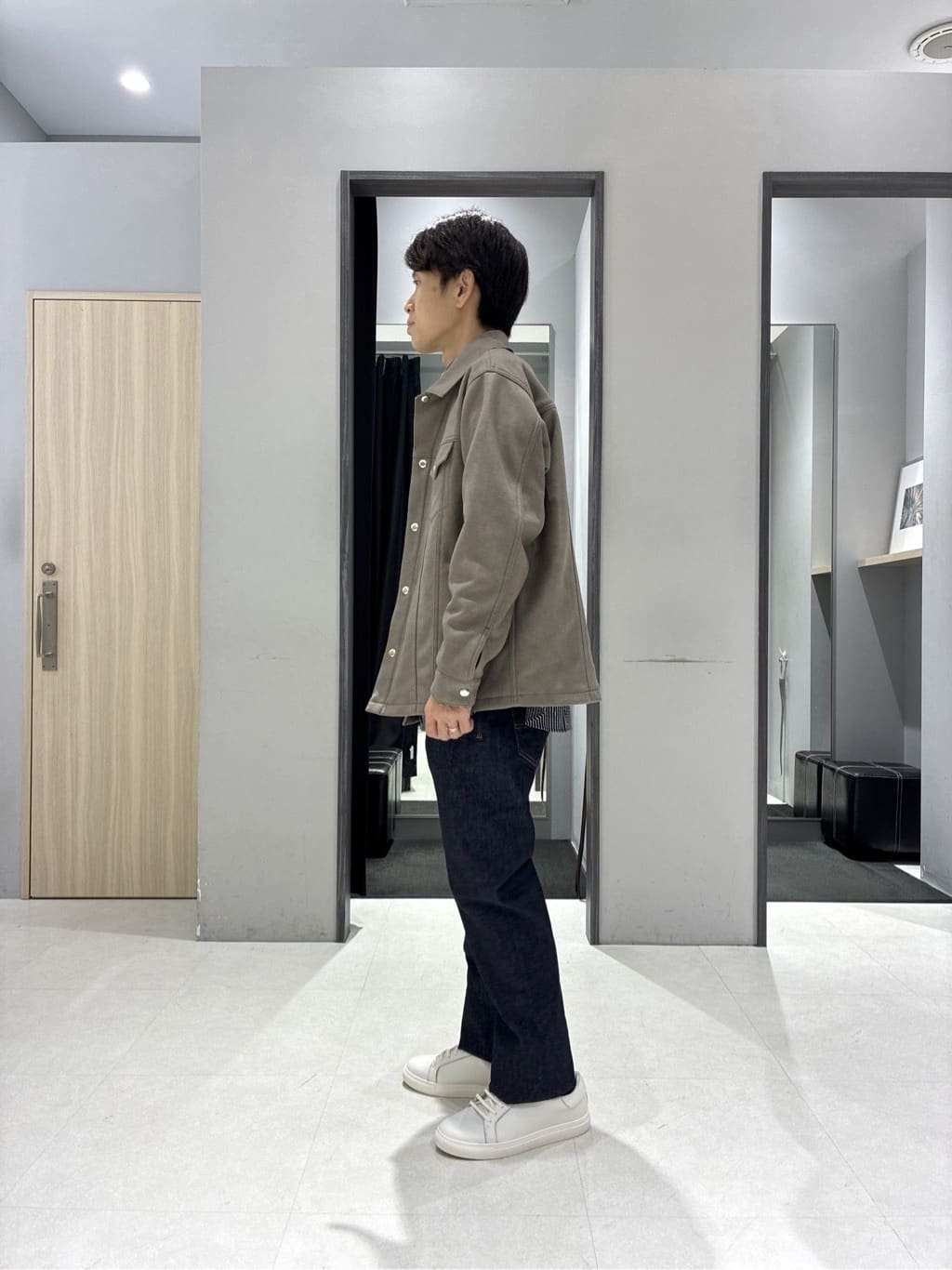 わいずみさんの「TAKEO KIKUCHI｜【抗菌防臭/シーズンレス】シアサッカー ジャージシャツ」を使ったコーディネート