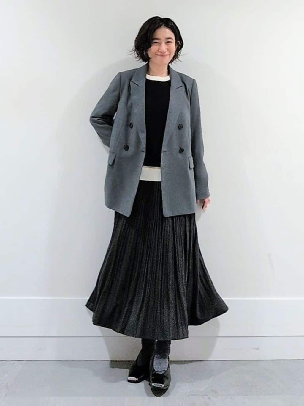 ミズタさんの「UNTITLED｜【アンサンブル可/洗える】ウールミラノリブニット」を使ったコーディネート