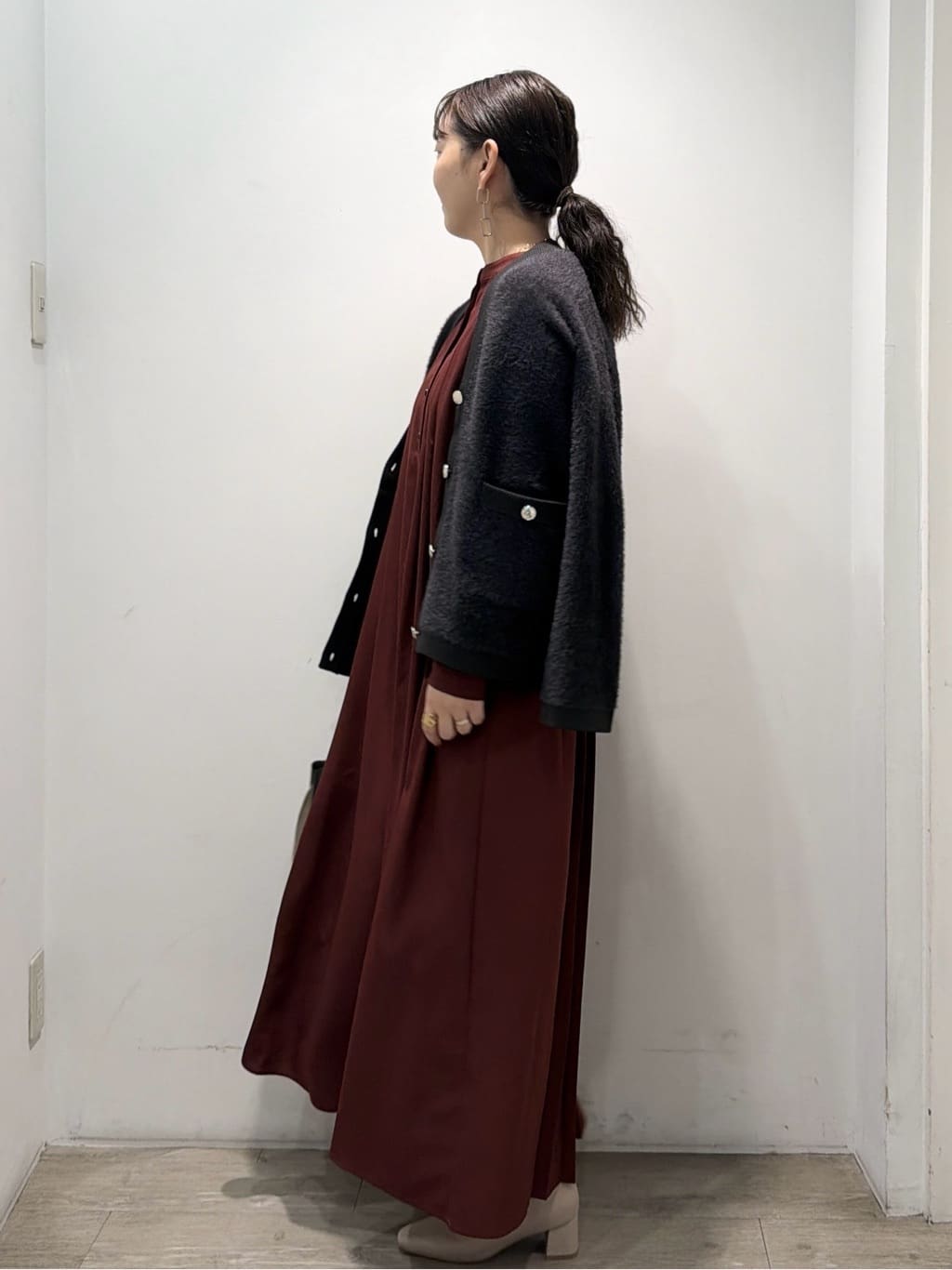sumicaさんの「OPAQUE.CLIP｜バックプリーツワンピース【洗濯機OK】」を使ったコーディネート