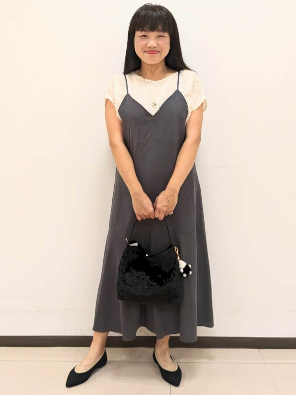 ともさんの「UNTITLED｜【セットアップ可/洗える】フェザーフレンチスリーブブラウス」を使ったコーディネート