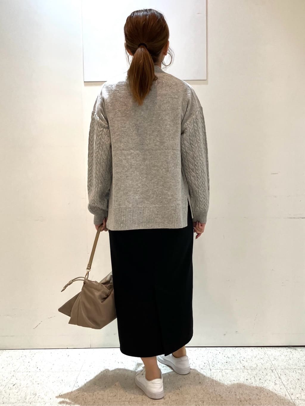kozuさんの「Reflect｜【すっきり見え／ウエスト総ゴム】ジャージナロースカート」を使ったコーディネート