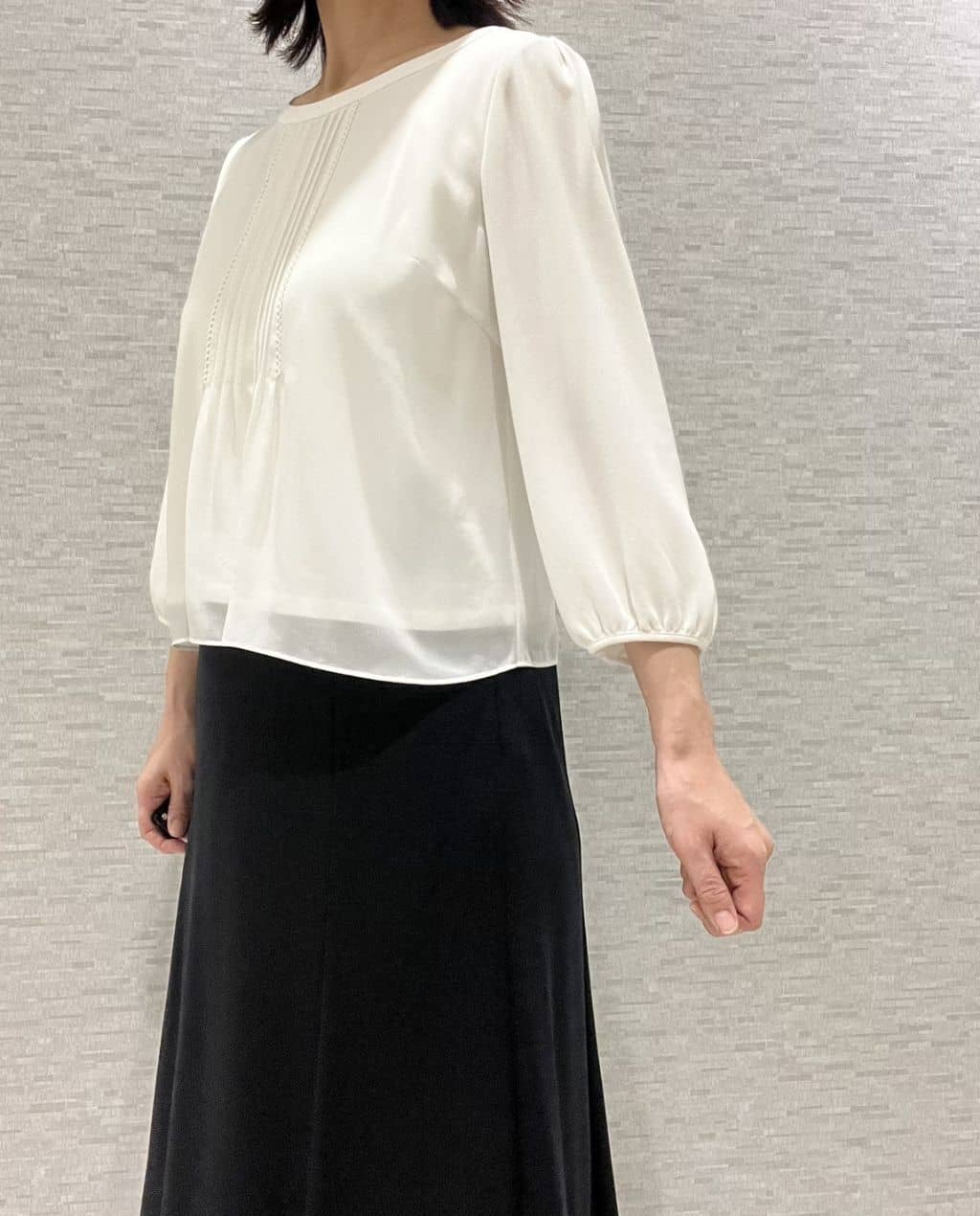 marikoさんの「Reflect｜【SS-4Lサイズ】ピンタック&times;スカラレースブラウス」を使ったコーディネート