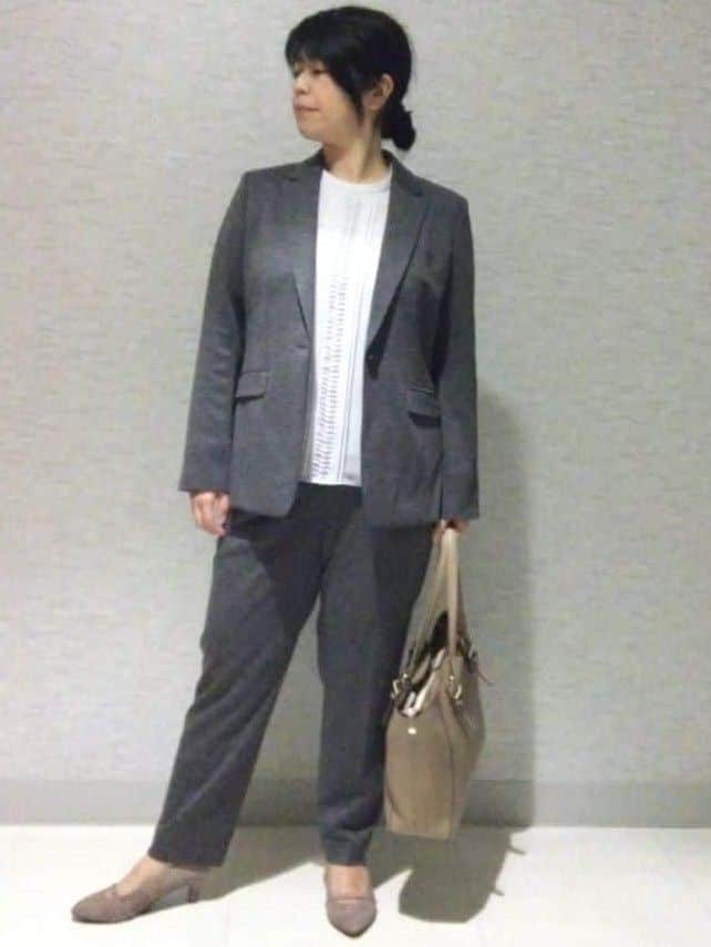 sakoさんの「Reflect｜【SS-4Lサイズ】スタンドネックブラウス」を使ったコーディネート