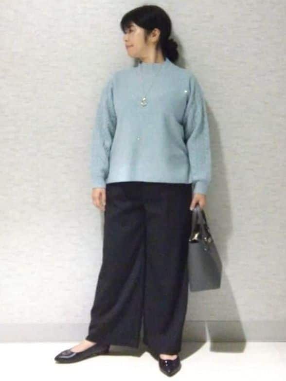 sakoさんの「Reflect｜【一枚で着映え◎／ゆったりシルエット】ラメ&times;スパンコールウール混ニット」を使ったコーディネート