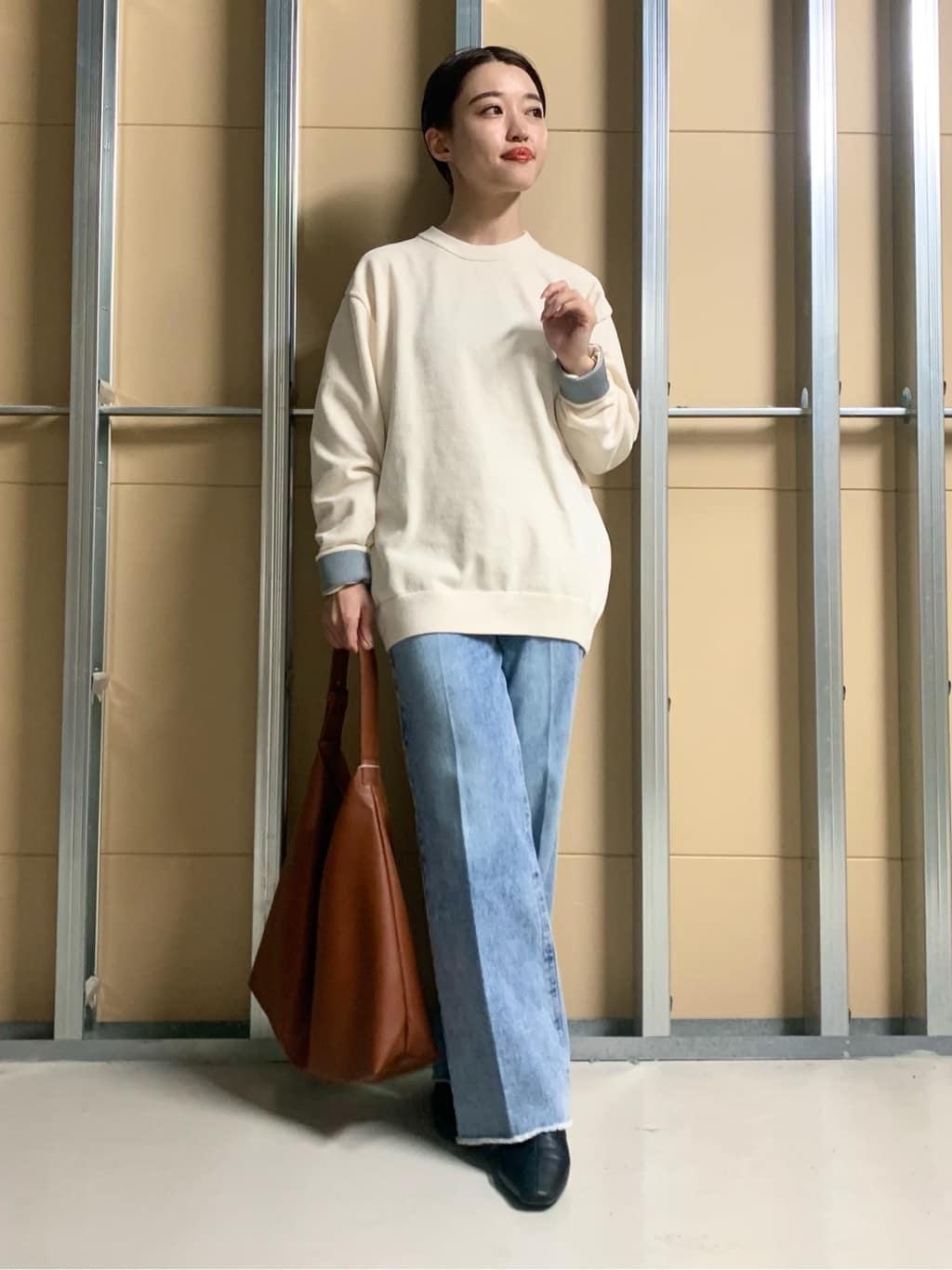 sahoさんの「THE SHOP TK｜【触れるたびに心地良い】ライトモールニット　洗濯機OK/ユニセックスでおすすめ！」を使ったコーディネート