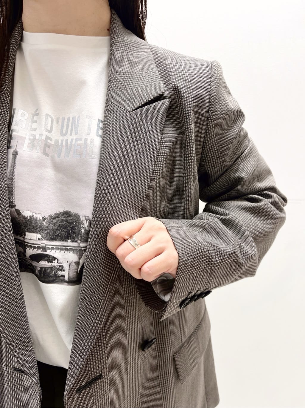Ukiさんの「UNTITLED｜【セットアップ可】ウールライク ダブルブレストジャケット」を使ったコーディネート
