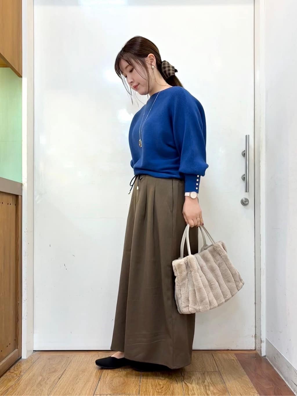 だいわさんの「SHOO･LA･RUE｜【高レビュー/2WAY】きれい見えで上品な ストライプファートートバッグ」を使ったコーディネート