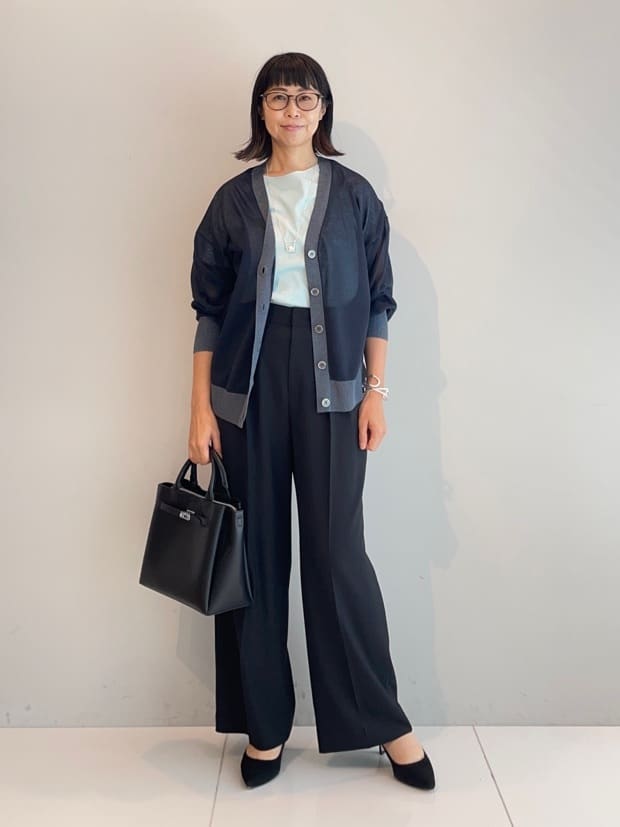murayamaさんの「INDIVI｜【着心地◎！】タックワイドパンツ」を使ったコーディネート