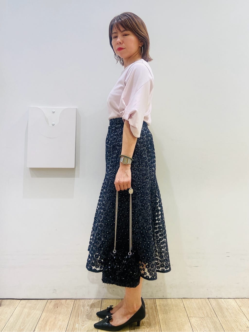 YUKOさんの「index｜パフスリーブツイストタックトップス【洗濯機可／接触冷感／UVケア】」を使ったコーディネート