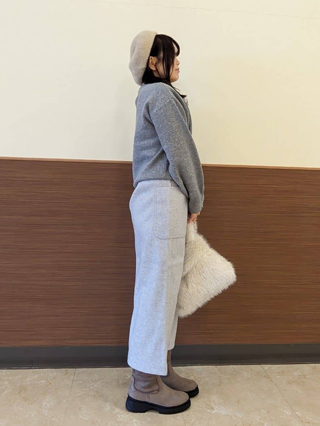 syu*さんの「SHOO･LA･RUE｜ふわふわタッチでほっこり アニマル ジャカードニット」を使ったコーディネート