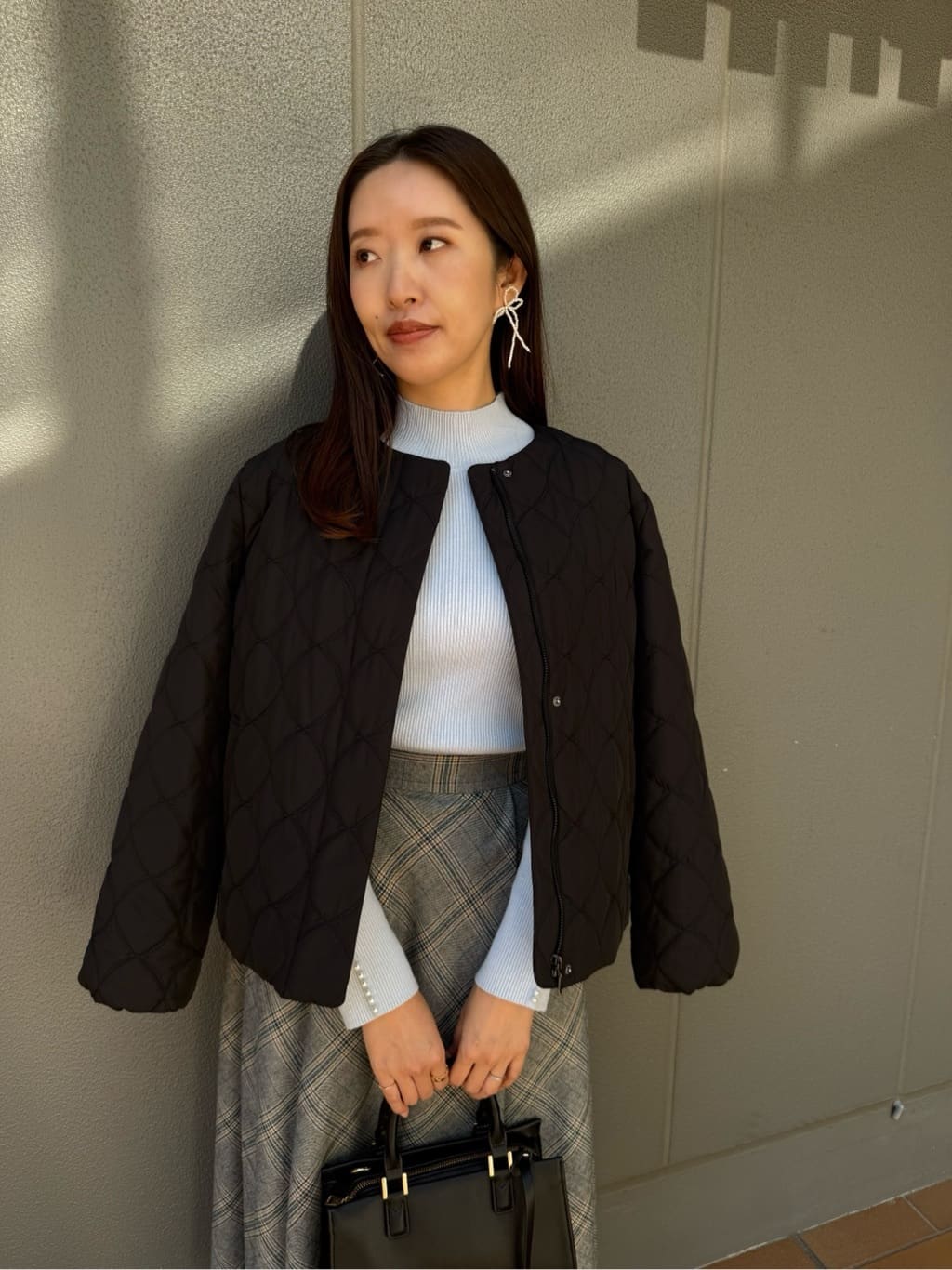 teiさんの「Couture brooch｜【撥水・大人可愛い】リボンキルティングジャケット」を使ったコーディネート