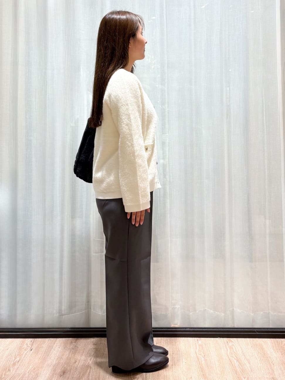 かなさんの「OPAQUE.CLIP｜《SS-LLサイズ》ストレッチ美脚イージーワイドパンツ【防シワ／洗濯機洗い可】」を使ったコーディネート