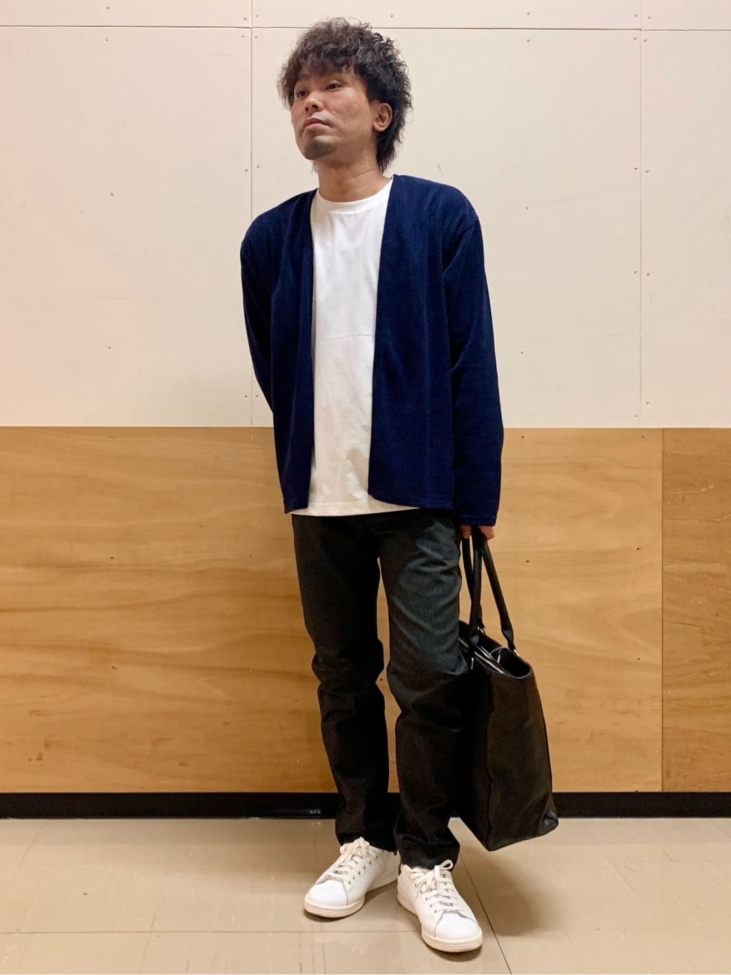 MATUさんの「THE SHOP TK｜【セットでお買い得！】モールニットカーディガン＋長袖Tシャツ　洗濯機OK/吸水速乾・毛玉になりにくい」を使ったコーディネート