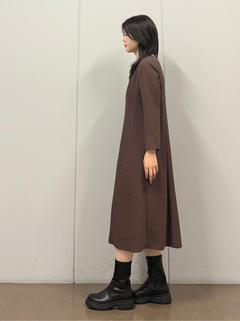 mizukiさんの「INDIVI｜【洗える／UVケア】ジョーゼットフレアワンピース」を使ったコーディネート