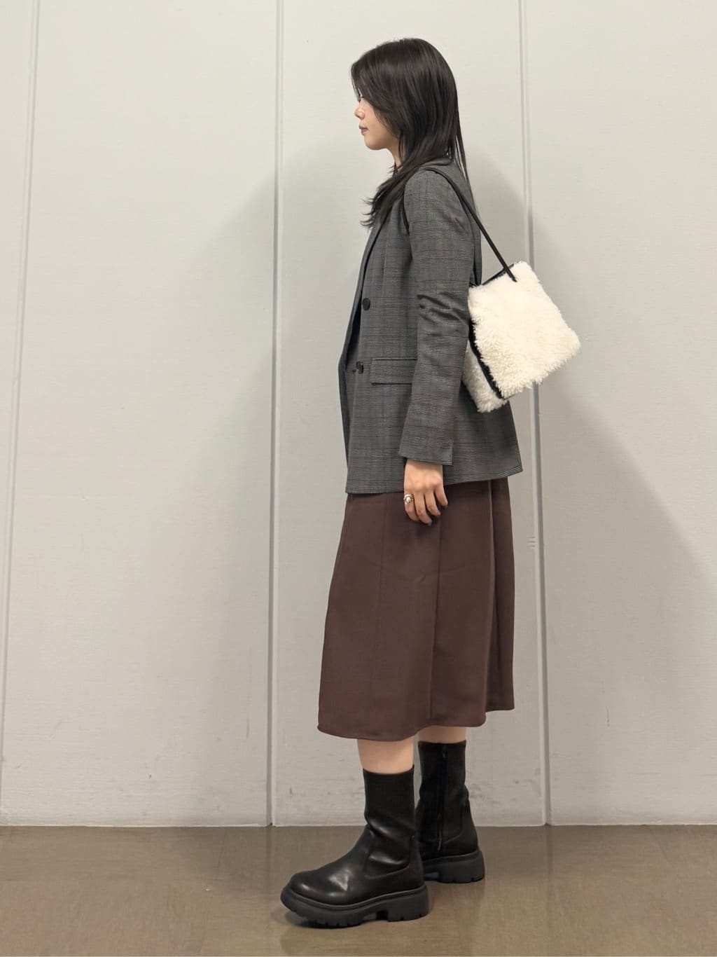 mizukiさんの「INDIVI｜【洗える／UVケア】ジョーゼットフレアワンピース」を使ったコーディネート