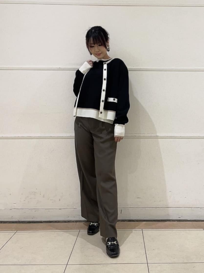 watanabeさんの「UNTITLED｜【アンサンブル可/ジャケット風】ウールミラノリブカーディガン」を使ったコーディネート