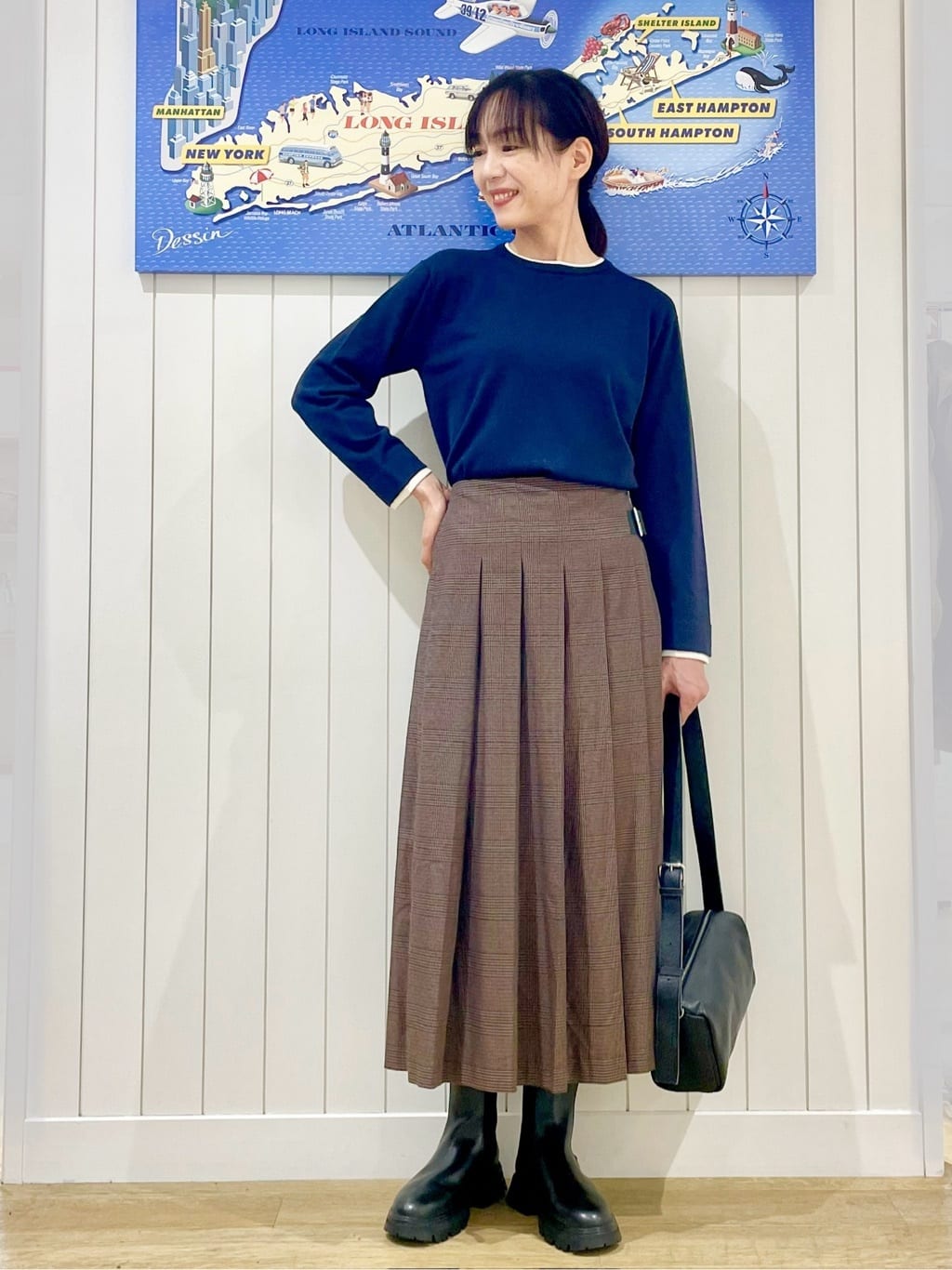 uwatokoさんの「Dessin｜【ユニセックス/洗える】バイカラーニット」を使ったコーディネート
